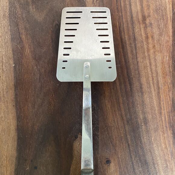 Flint Arrowhead Slotted Spatula 14" Vanadium Stainless Center Hole Handle USA - Picture 6 of 8